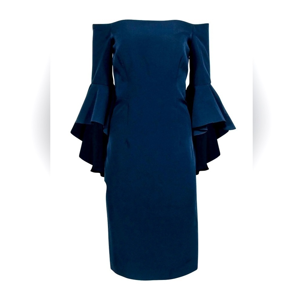 Milly Selena Dress Navy Blue Italian Cady Size 6